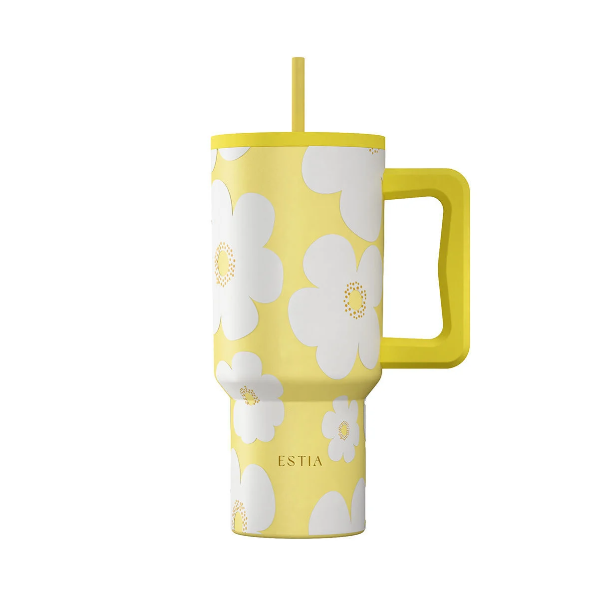 Φωτογραφία προϊόντος: ESTIA ΘΕΡΜΟΣ STRAW TUMBLER XL SAVE THE AEGEAN 900ml YELLOW DAISY