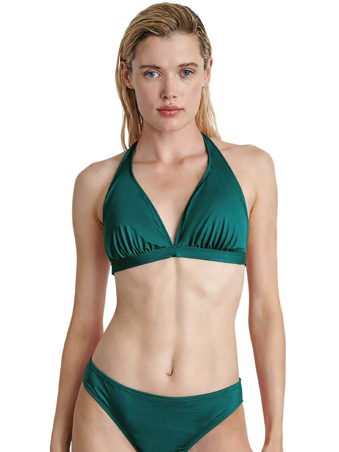 Φωτογραφία προϊόντος: Μαγιό bikini top τρίγωνο χωρίς μπανέλα σε cup D BLU4U SOLIDS 26366082D-26 - Πράσινο