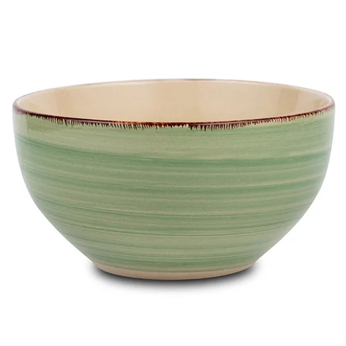Φωτογραφία προϊόντος: Nava Μπολ Δημητριακών Stoneware "Lines Oil Green" 14cm
