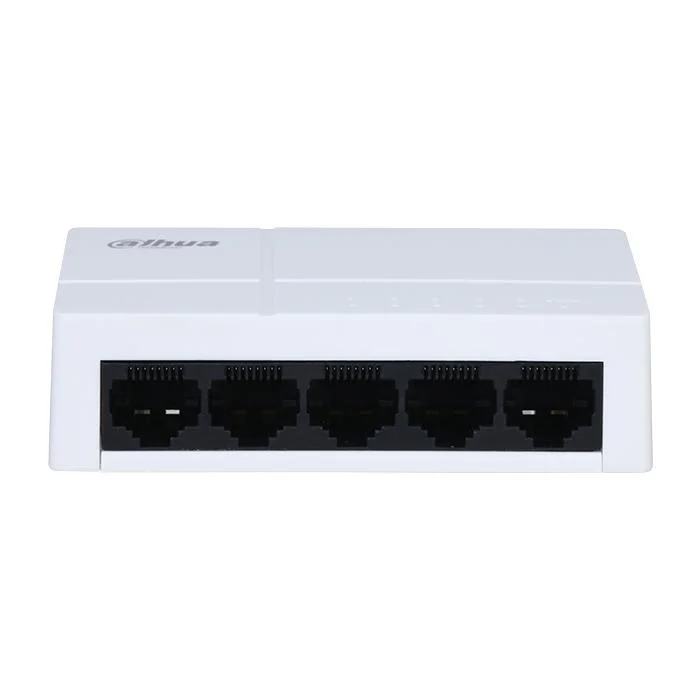 Φωτογραφία προϊόντος: DAHUA 5-Port Unmanaged Gigabit Switch 10/100/1000, σε λευκό χρώμα.