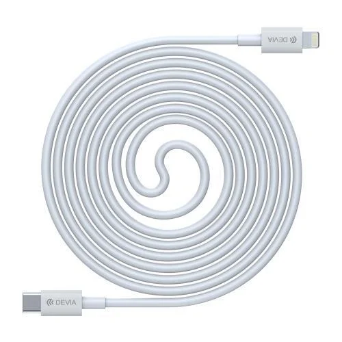 Φωτογραφία προϊόντος: Καλώδιο Σύνδεσης USB 2.0 Devia EC146 USB C σε Lightning PD 27W 2m Smart Λευκό N62106