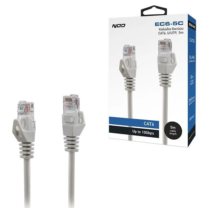 Φωτογραφία προϊόντος: NOD Καλώδιο δικτύου CAT6, U/UTP, 5m.