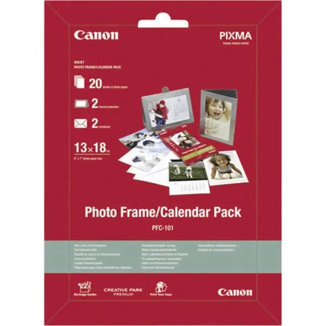 Φωτογραφία προϊόντος: GR Canon Photo Frame & Calendar Pack PFC-101 13X18 20 Sheets έως 12 άτοκες δόσεις ή 24 δόσεις