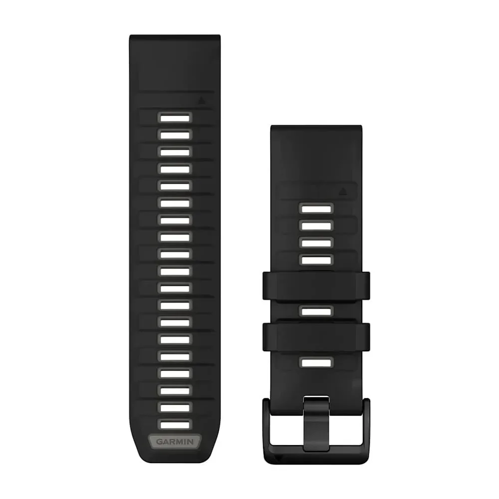 Φωτογραφία προϊόντος: Garmin QuickFit 26 Silicone Band Black With Pebble Gray έως 12 άτοκες δόσεις ή 24 δόσεις