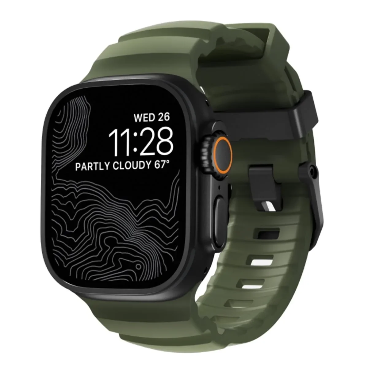 Φωτογραφία προϊόντος: GR Nomad Rocky Point Band Black Titanium Forest for Apple Watch 49/45/44/42 mm έως 12 άτοκες δόσεις ή 24 δόσεις
