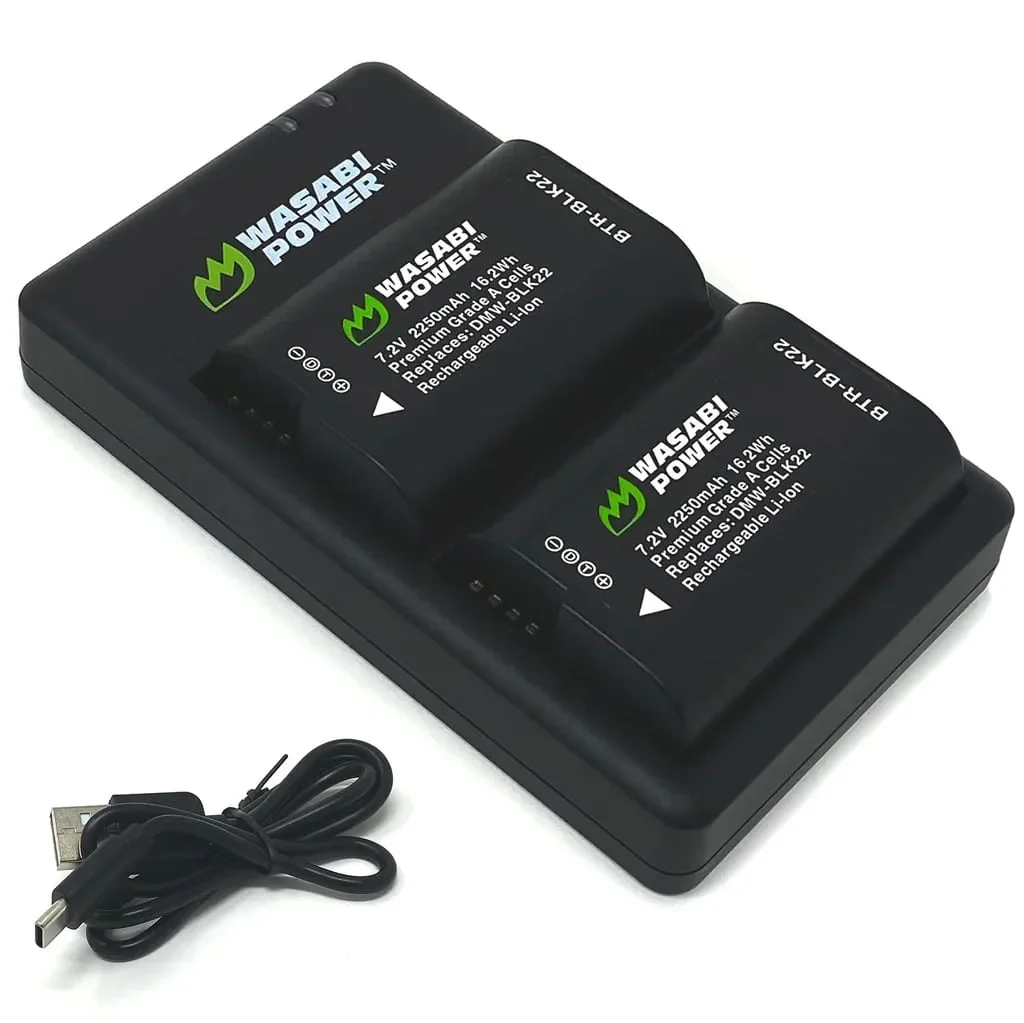 Φωτογραφία προϊόντος: GR Wasabi Power Battery (2-Pack) and Dual Charger for Panasonic DMW-BLK22 έως 12 άτοκες δόσεις ή 24 δόσεις
