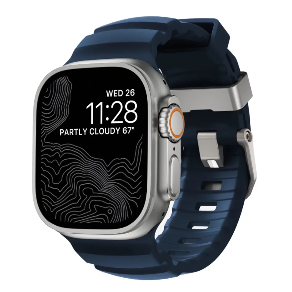 Φωτογραφία προϊόντος: GR Nomad Rocky Point Band Natural Titanium Atlantic for Apple Watch 49/45/44 mm έως 12 άτοκες δόσεις ή 24 δόσεις