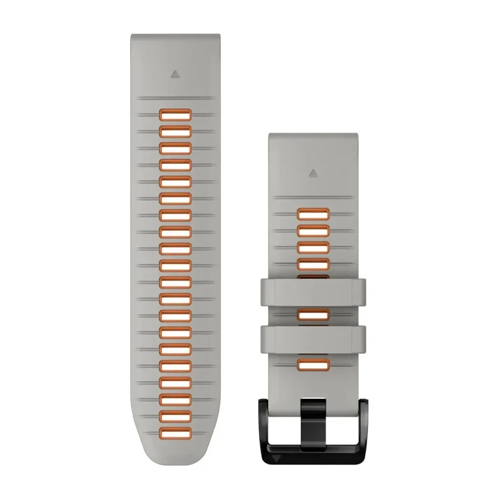 Φωτογραφία προϊόντος: Garmin Quickfit 26 Silicone Band Fog Grey With Ember Orange έως 12 άτοκες δόσεις ή 24 δόσεις