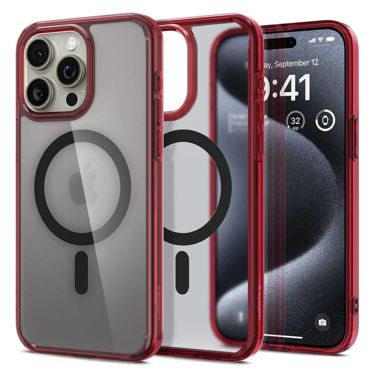 Φωτογραφία προϊόντος: GR Spigen Ultra Hybrid MagSafe Frost Deep Red for iPhone 15 Pro έως 12 άτοκες δόσεις ή 24 δόσεις
