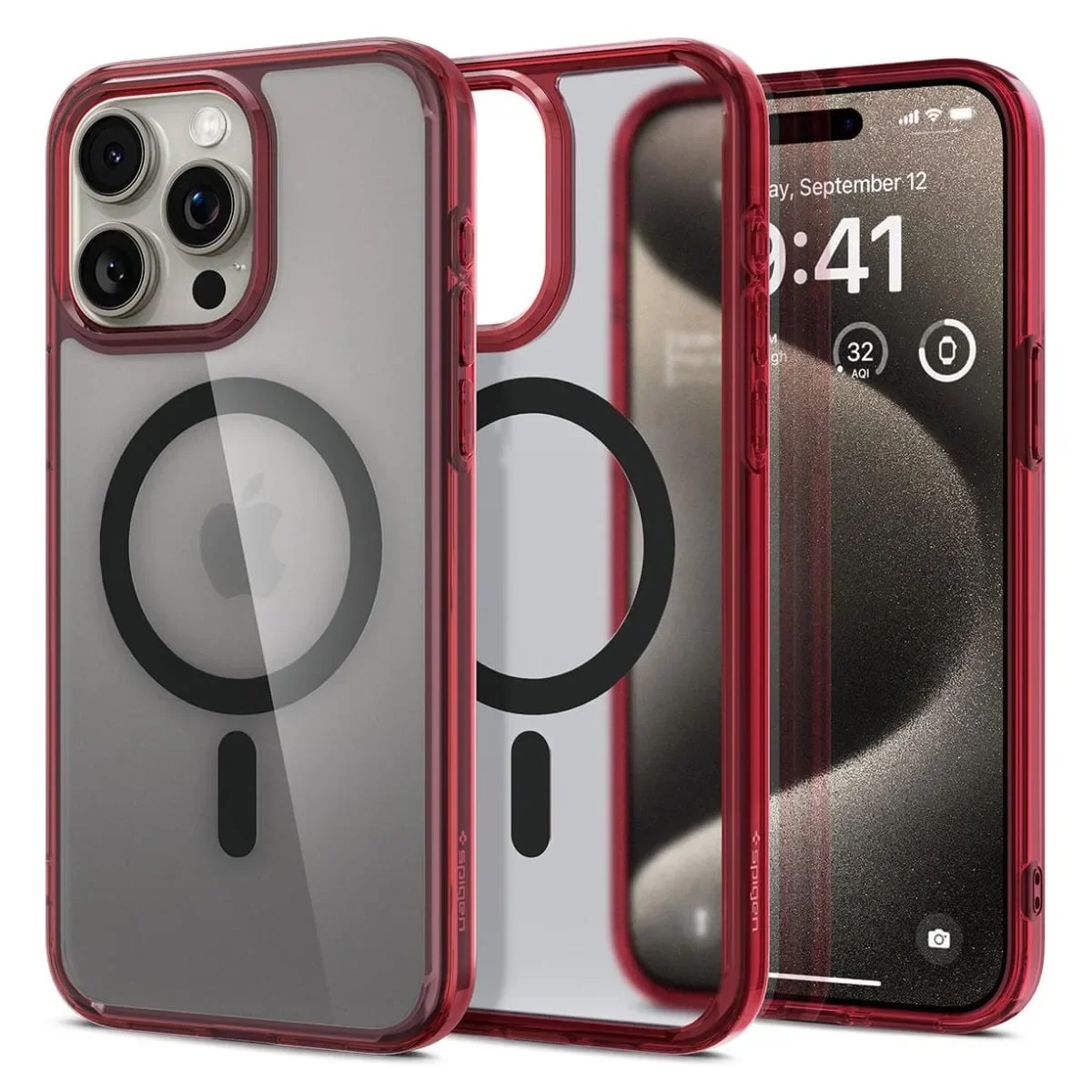 Φωτογραφία προϊόντος: GR Spigen Ultra Hybrid MagSafe Frost Deep Red for iPhone 15 Pro Max έως 12 άτοκες δόσεις ή 24 δόσεις