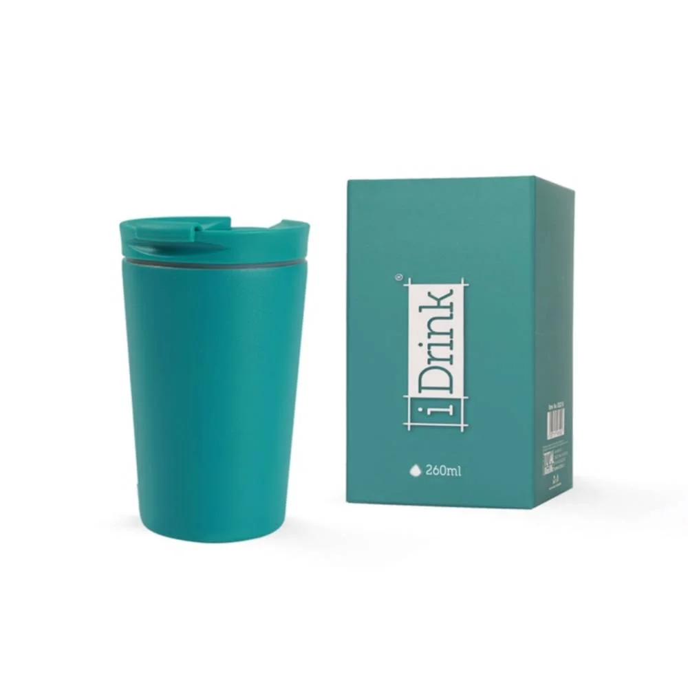 Φωτογραφία προϊόντος: TOTAL GIFT ΚΟΥΠΑ i DRINK ID0239 TRAVEL MUG 260ml TURQUOISE