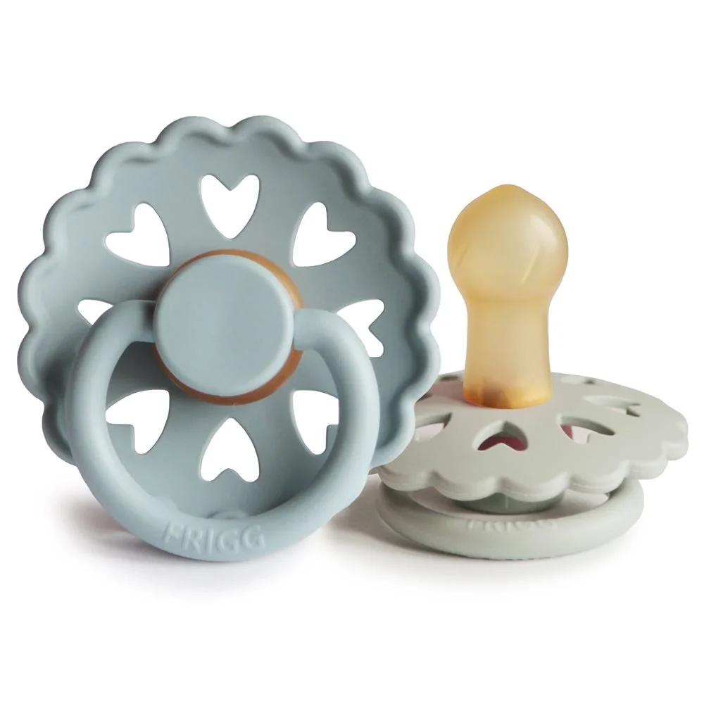 Φωτογραφία προϊόντος: Σετ 2 Πιπίλες Latex FRIGG Fairytale Stone Blue/Willow Gray 0-6 Μηνών