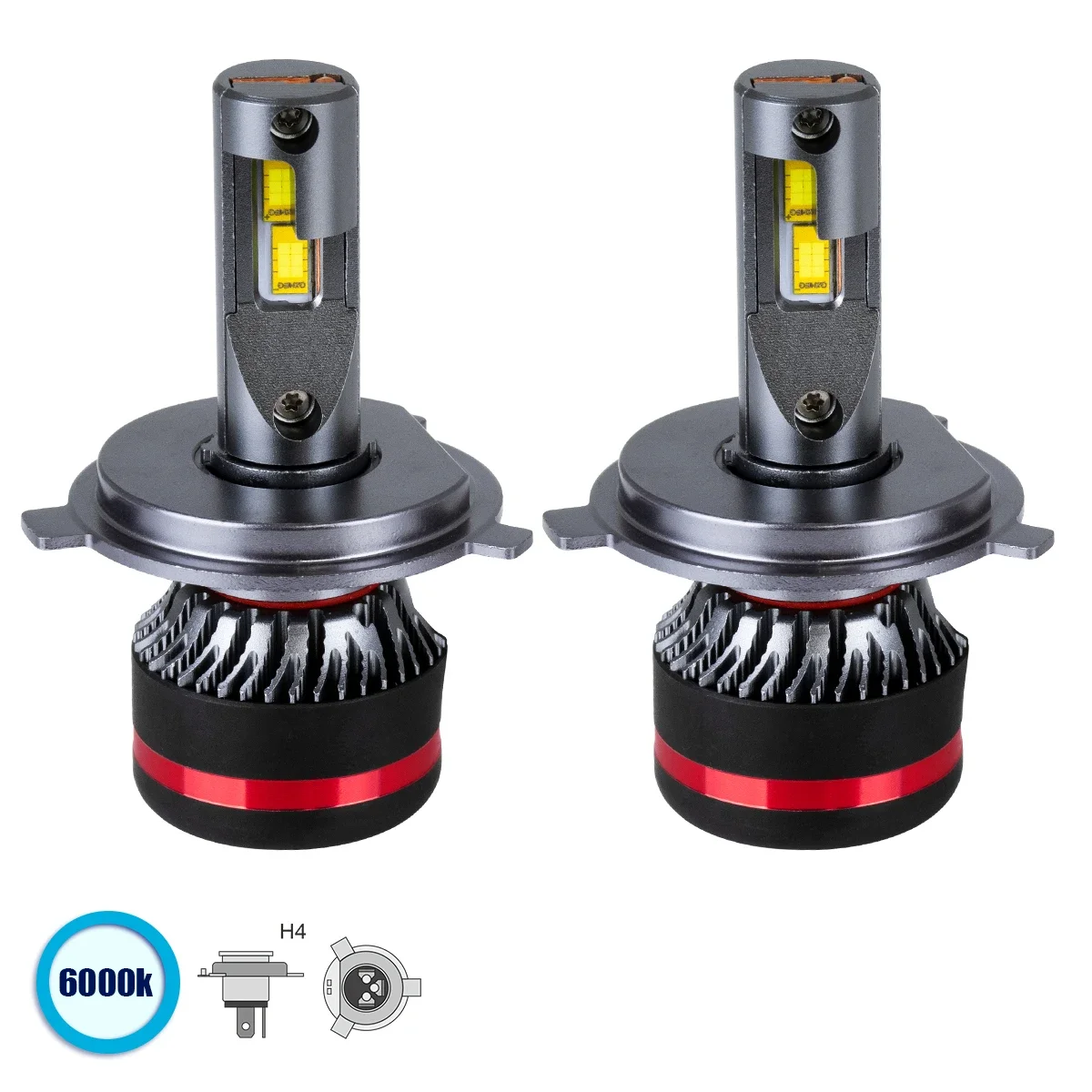 Φωτογραφία προϊόντος: GloboStar® 82082 H4 HL Line KIT Βασικού Φωτισμού 3rd Gen CanBus Extreme Series LED CREE CXB COB 100W 24000lm DC 9-32V Αδιάβροχο IP67 Ψυχρό Λευκό 6000K