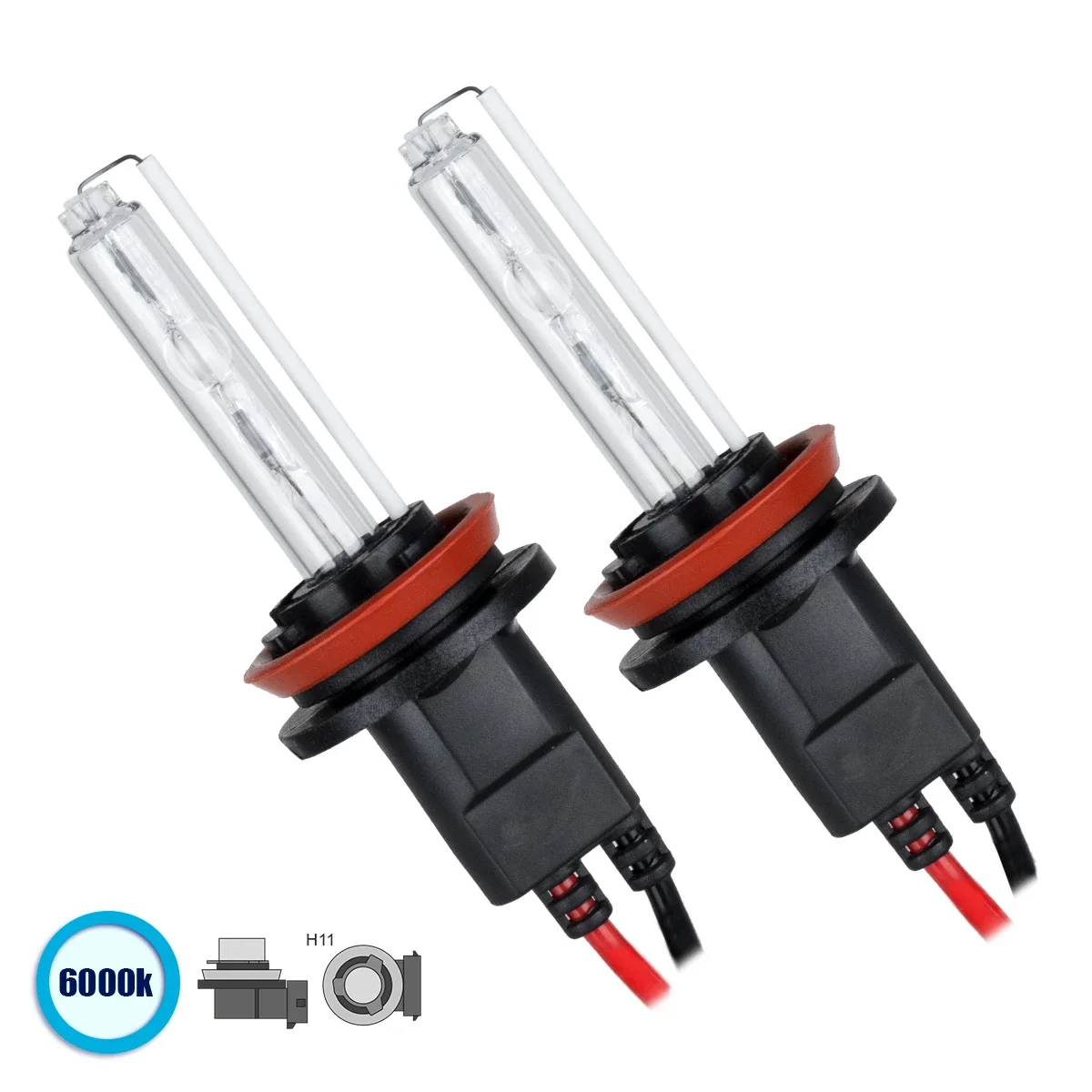 Φωτογραφία προϊόντος: GloboStar® 84007 H11 ΣΕΤ 2 x Λάμπες Βασικού Φωτισμού Αυτοκινήτου & Μοτοσυκλέτας Xenon HID 70W 6400lm IP20 Ψυχρό Λευκό 6000K