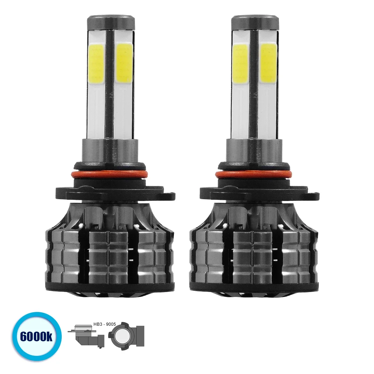 Φωτογραφία προϊόντος: GloboStar® HB3 9005 K9 Line KIT Βασικού Φωτισμού Αυτοκινήτου &amp; Φορτηγού 3rd Gen Can-Bus LED CREE CXB COB 100W 14000lm DC 9-32V Αδιάβροχο IP66 6000K