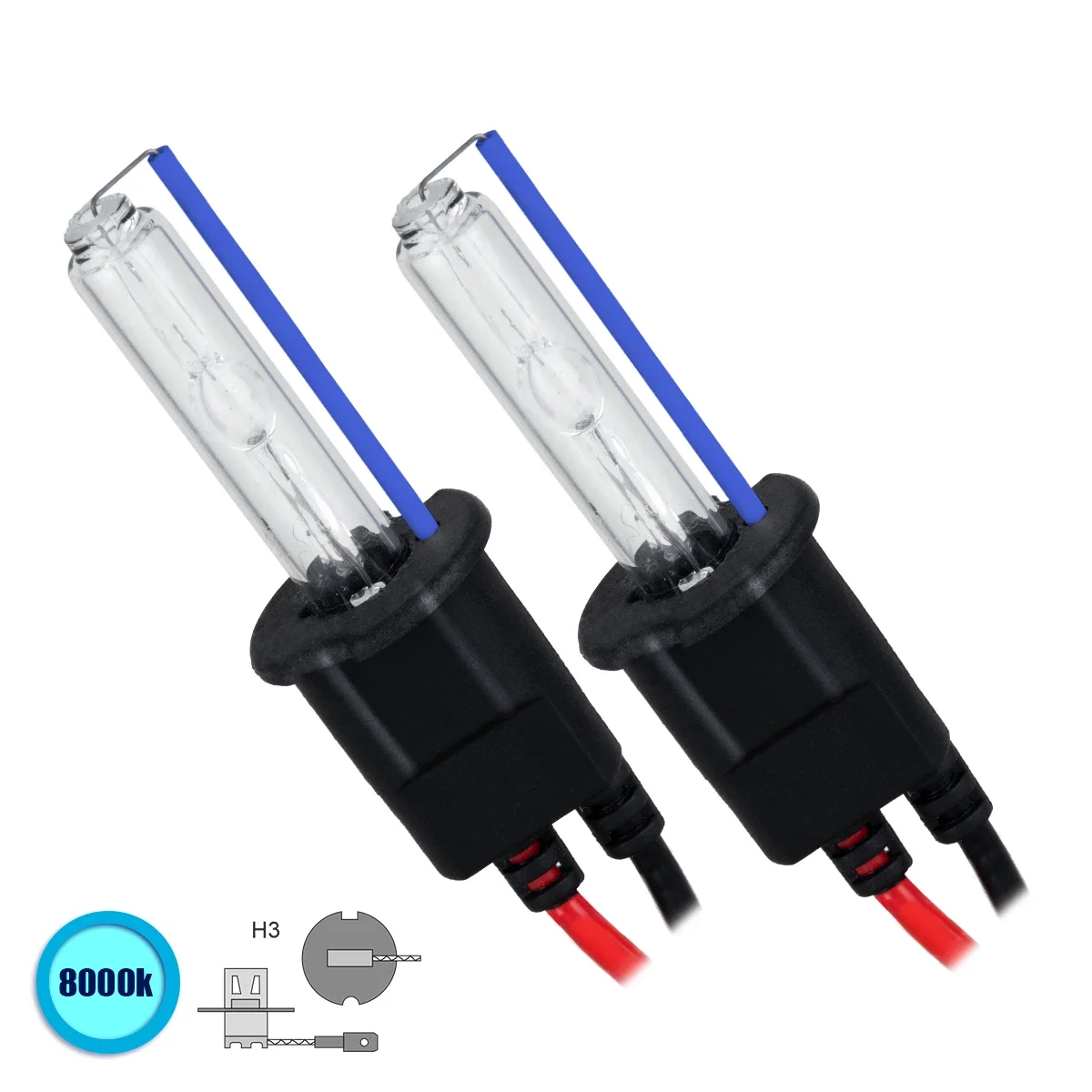 Φωτογραφία προϊόντος: GloboStar® 84012 H3 ΣΕΤ 2 x Λάμπες Βασικού Φωτισμού Αυτοκινήτου & Μοτοσυκλέτας Xenon HID 70W 6400lm IP20 Ψυχρό Λευκό 8000K