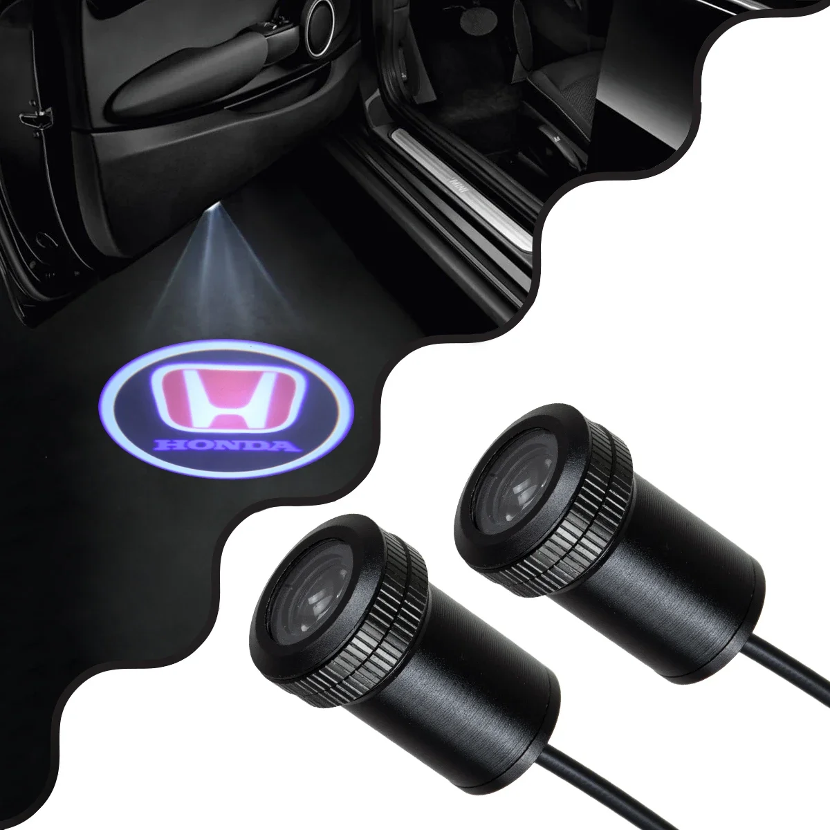 Φωτογραφία προϊόντος: GloboStar® 81608 HONDA Ghost Car Brand Logo Projector LED CREE XHP35 3W 240lm 120° DC 12V IP20 6000K