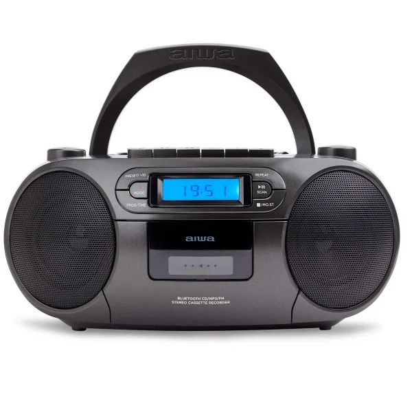Φωτογραφία προϊόντος: Aiwa Φορητό Ραδιο-CD/MP3/USB/Kασετόφωνο με Bluetooth RC-250/BK