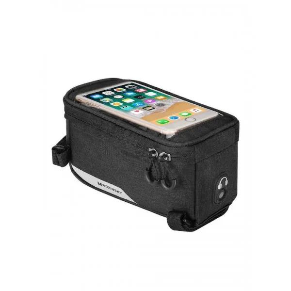 Φωτογραφία προϊόντος: Wozinsky Bike Front Storage Bag Bicycle Frame Phone 6,5 inch max 1L black (WBB6BK)