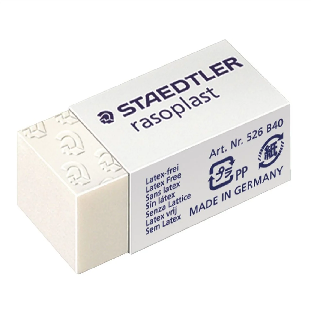 Φωτογραφία προϊόντος: OEM Staed Γόμα 33x16x13mm Rasoplast 526 B40 Λευκή 40τ - 218.526-Β40