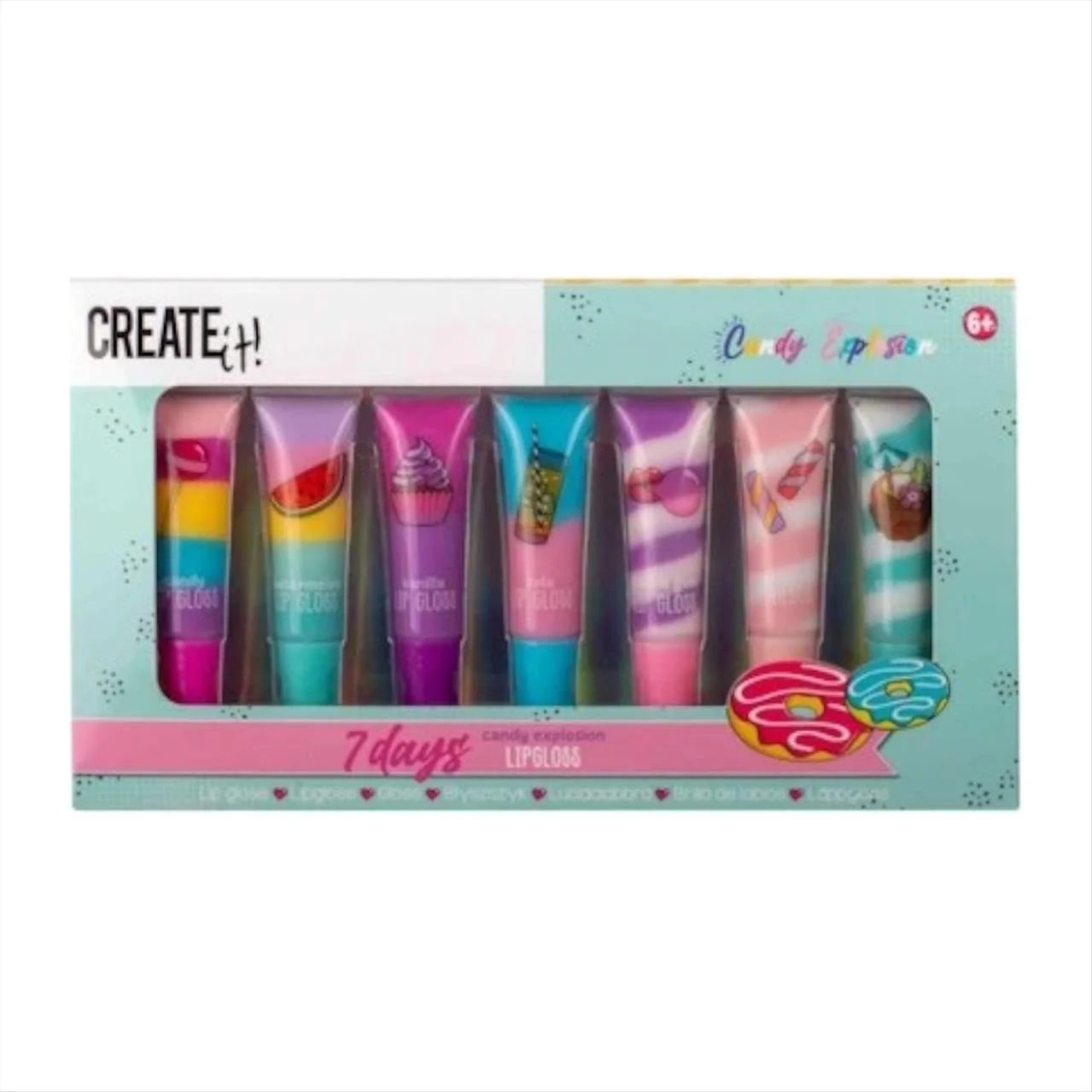 Φωτογραφία προϊόντος: OEM Candy Lip Gloss Σέτ 7Σωληνάριων -Swirl - 884810V1