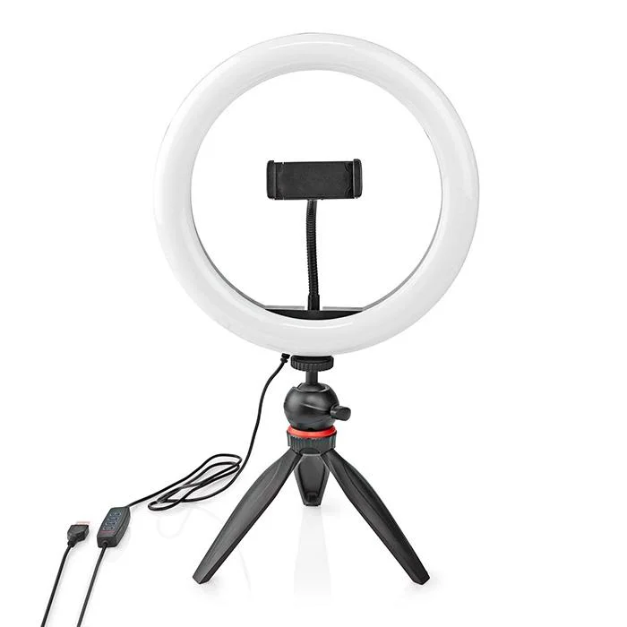 Φωτογραφία προϊόντος: NEDIS Ring Light 10\" (26 cm) με 120 λάμπες LED και τρίποδο στήριξης.