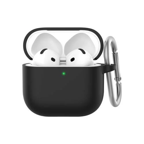 Φωτογραφία προϊόντος: Θήκη Σιλικόνης AhaStyle WG163 Apple AirPods 4 Premium με Γάντζο Μαύρο N66880