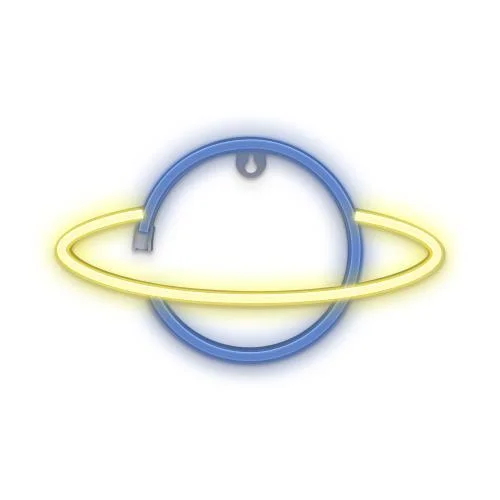 Φωτογραφία προϊόντος: Neon LED Forever Light FLNE11 SATURN (USB/Μπαταρίας & On/Off) Κίτρινο - Μπλε N64433