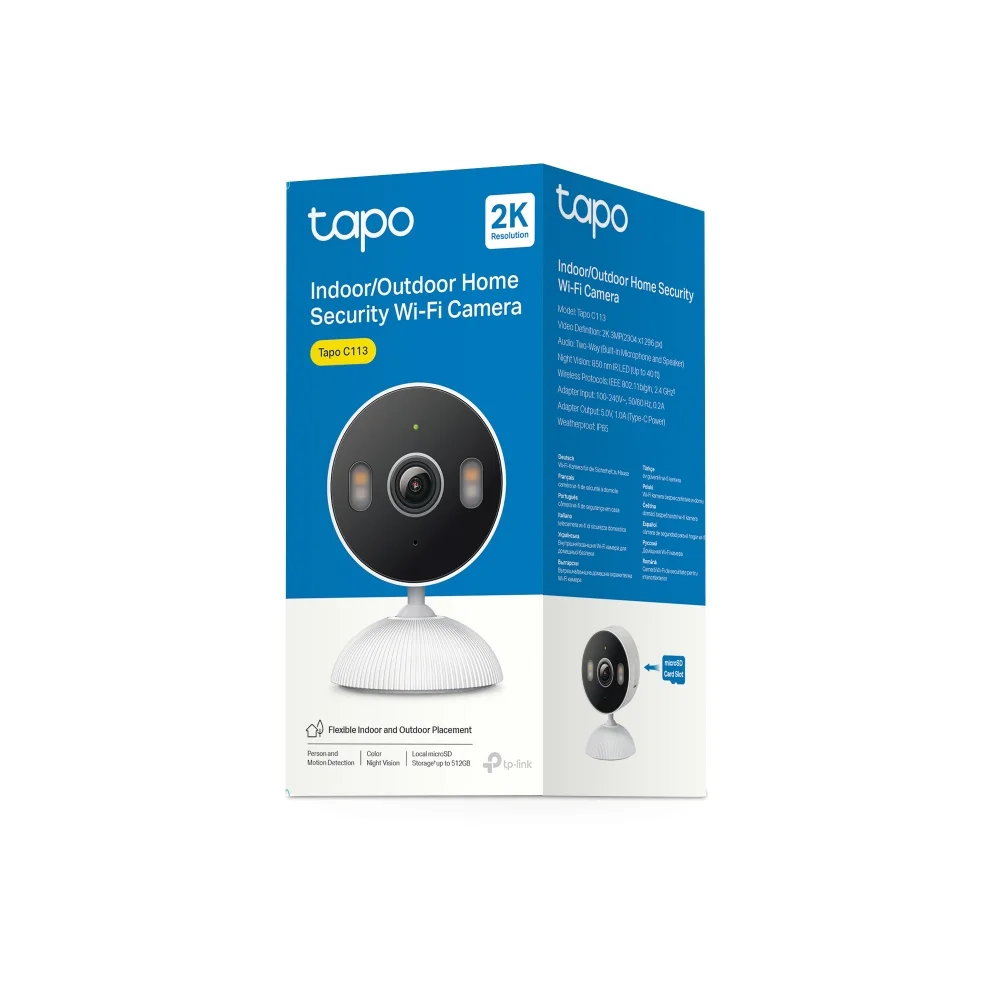 Φωτογραφία προϊόντος: TP-LINK Camera AI Home Security WiFi 2K 3MP (2304 x 1296) Indoor/Outdoor