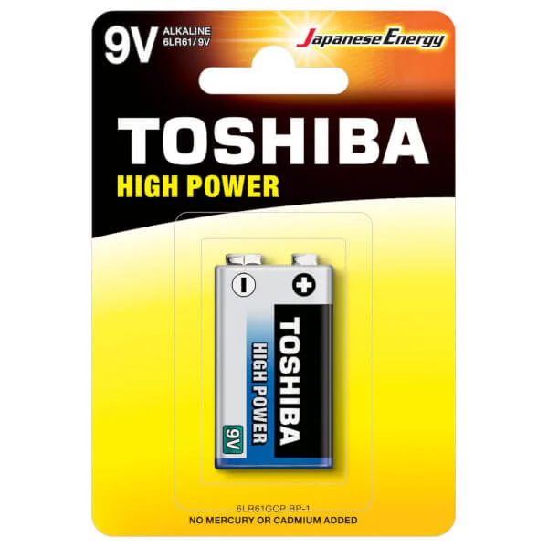 Φωτογραφία προϊόντος: TOSHIBA 6LR61GCP High Power Αλκαλική Μπαταρία 9V 1τμχ