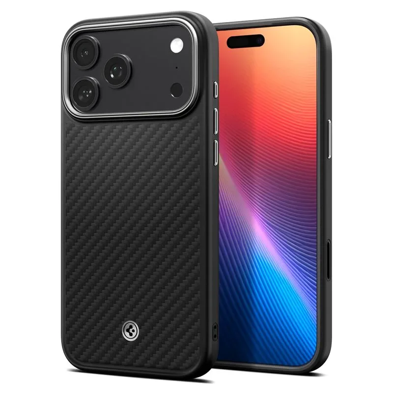 Φωτογραφία προϊόντος: GR Spigen Enzo Aramid T Black Silver iPhone 17 Pro έως 12 άτοκες δόσεις ή 24 δόσεις