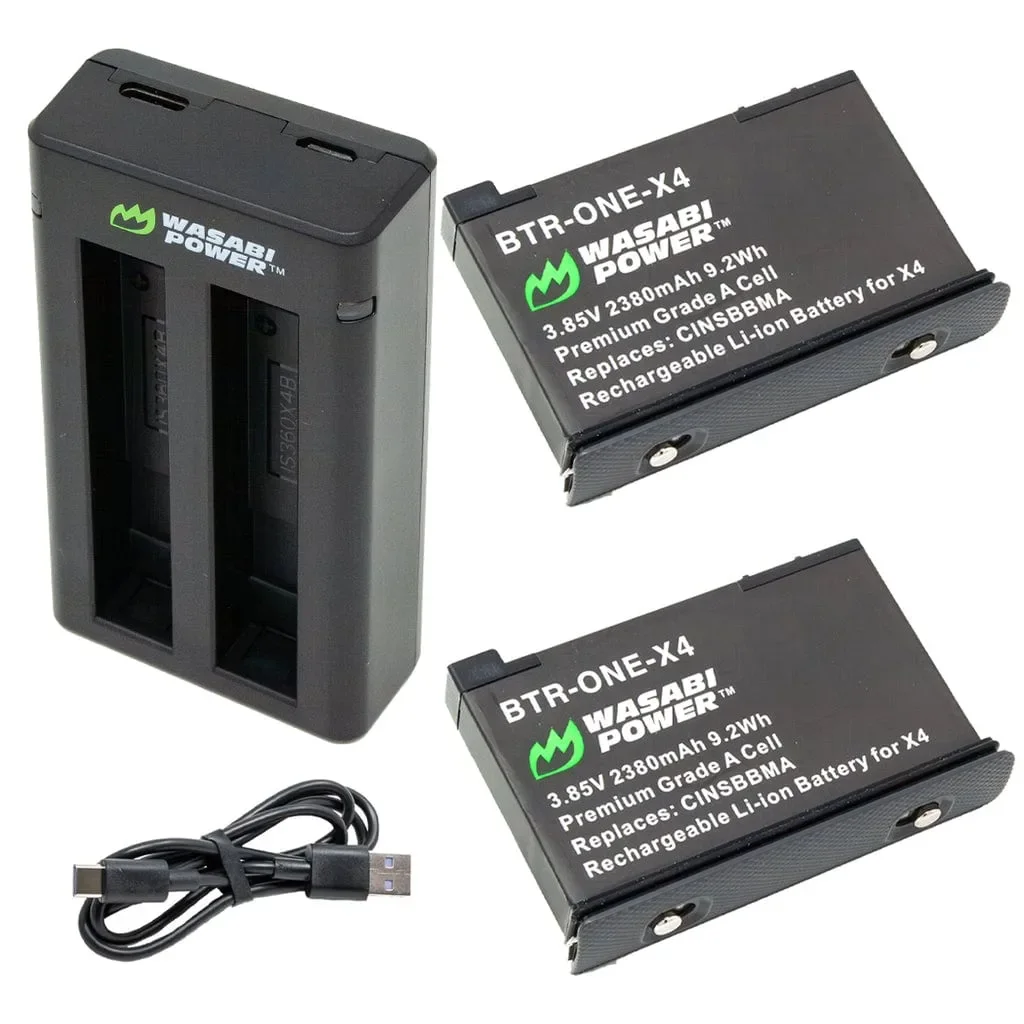 Φωτογραφία προϊόντος: GR Wasabi Power Battery Kit for Insta360 X4 έως 12 άτοκες δόσεις ή 24 δόσεις