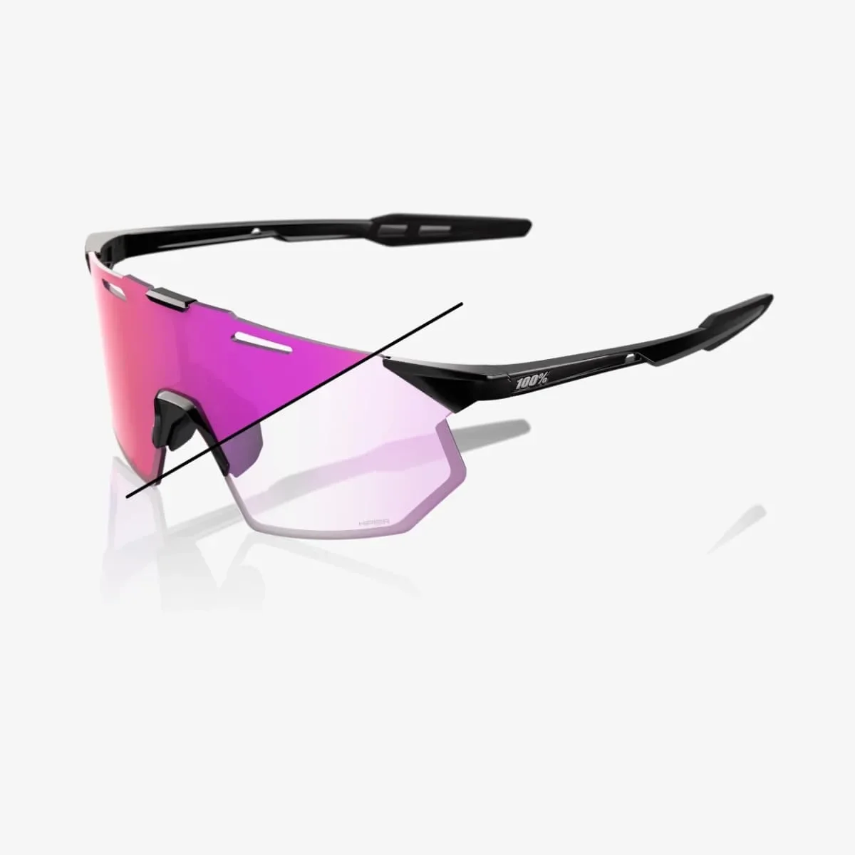 Φωτογραφία προϊόντος: GR 100% Hypercraft SQ Gloss Black/Photochromic Purple Mirror έως 12 άτοκες δόσεις ή 24 δόσεις