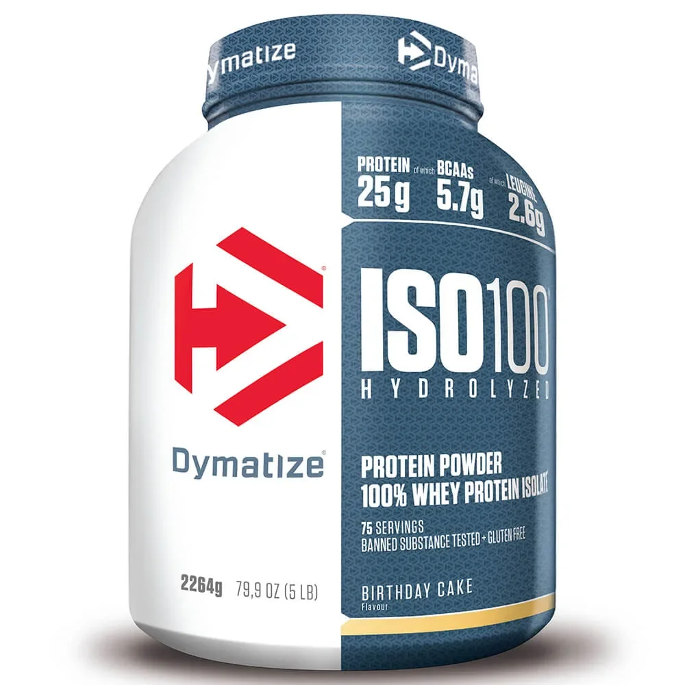 Φωτογραφία προϊόντος: Dymatize ISO 100 Hydrolyzed Whey Protein Birthday Cake 2264gr έως 12 άτοκες δόσεις ή 24 δόσεις