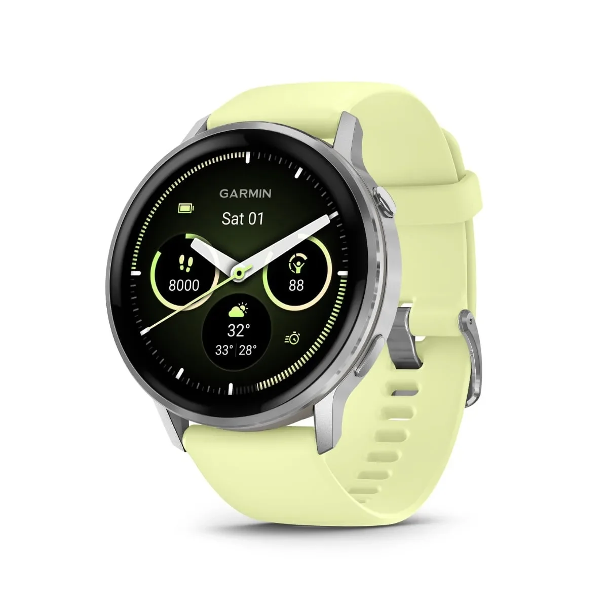 Φωτογραφία προϊόντος: GR Garmin Venu 4 45mm Silver with Citron έως 24 άτοκες δόσεις