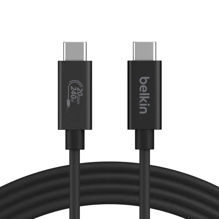 Φωτογραφία προϊόντος: GR Belkin Connect USB4 Cable 240W 20Gbps έως 12 άτοκες δόσεις ή 24 δόσεις