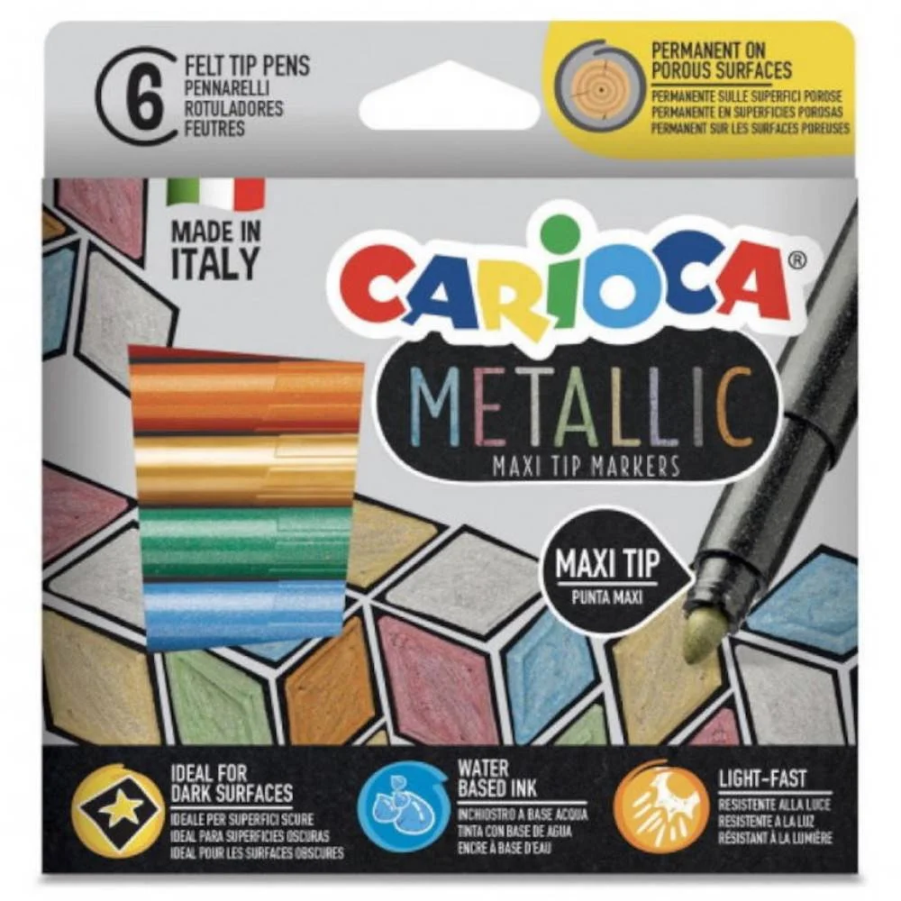 Φωτογραφία προϊόντος: CARIOCA ΜΑΡΚΑΔΟΡΟΣ METALLIC 6 ΧΡΩΜΑΤΑ 6mm
