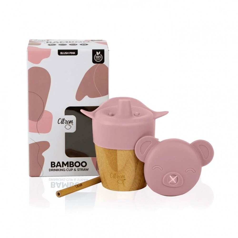 Φωτογραφία προϊόντος: Citron 73643 Bamboo Cup And Straw - Blush Pink