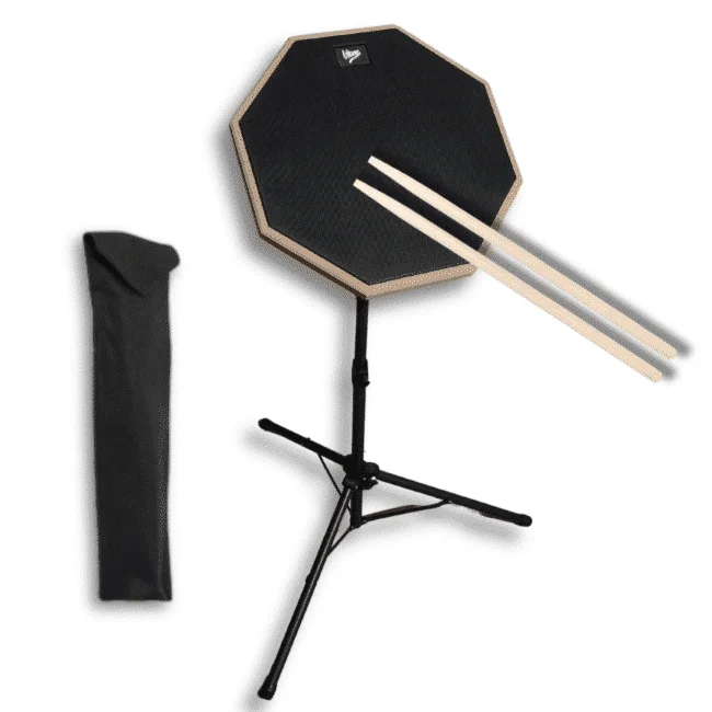 Φωτογραφία προϊόντος: V-TONE PDS8 BK practice drum pad black 8 inches stand drumsticks cover set