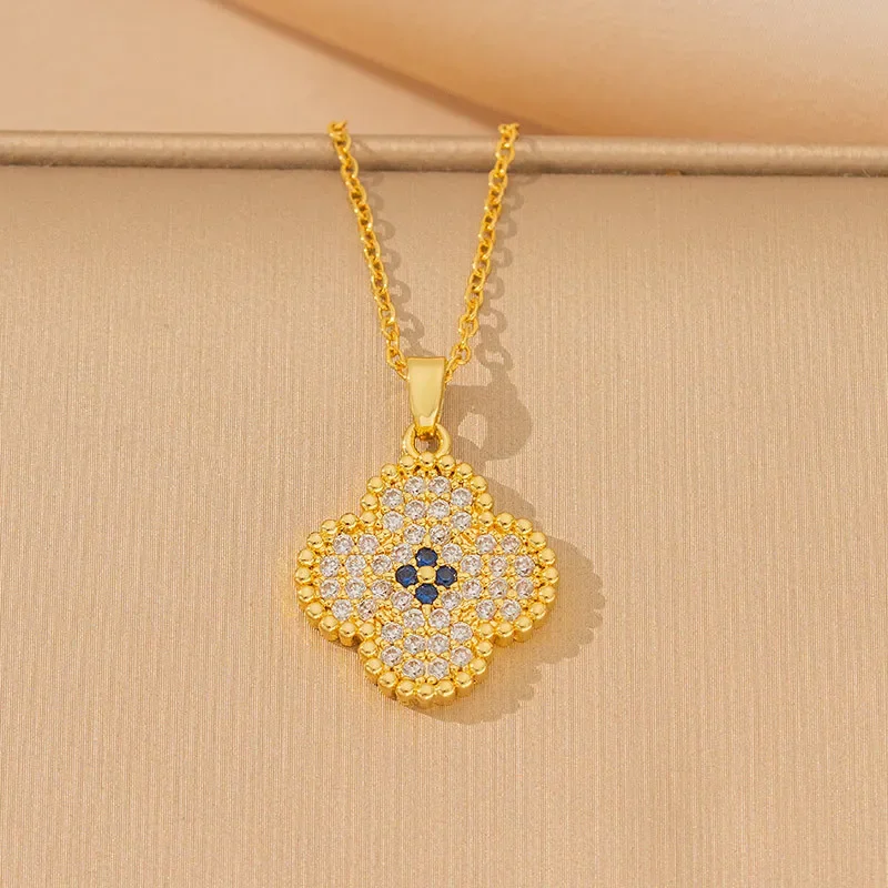 Φωτογραφία προϊόντος: Peach Jewelry Peach Jewerly Γυναικείο Κολιέ Από Ανοξείδωτο Ατσάλι Λουλούδι Επιχρυσωμένο