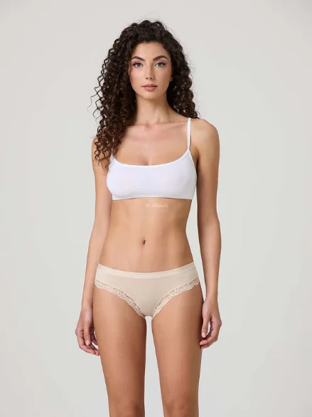 Φωτογραφία προϊόντος: JADEA ΒΑΜΒΑΚΕΡΟ BIKINI ΜΕ ΔΑΝΤΕΛΑ - ΜΠΕΖ