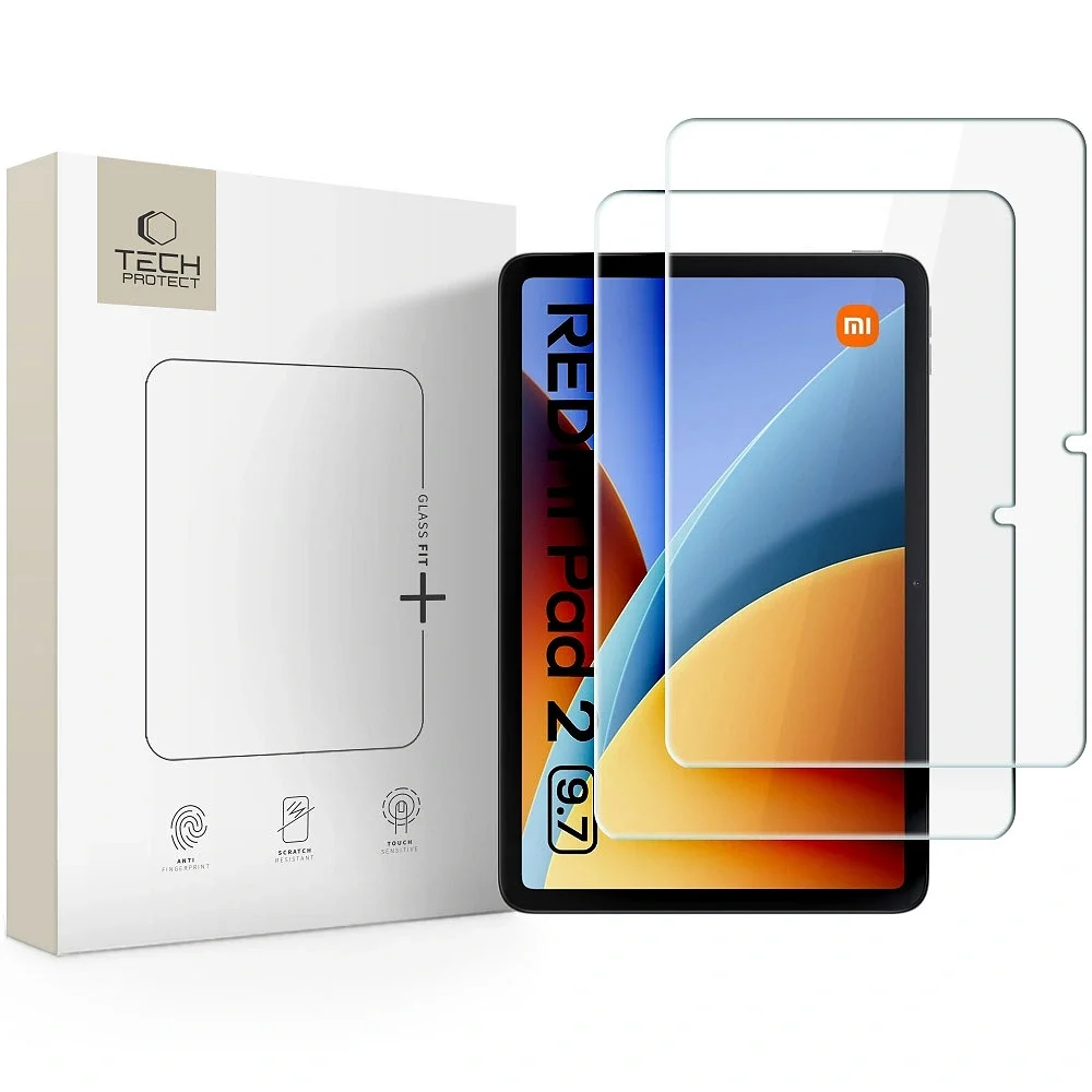 Φωτογραφία προϊόντος: Tech-Protect Tech‑Protect Glass Fit+ 2‑Pack Xiaomi Redmi Pad 2 9.7 Clear