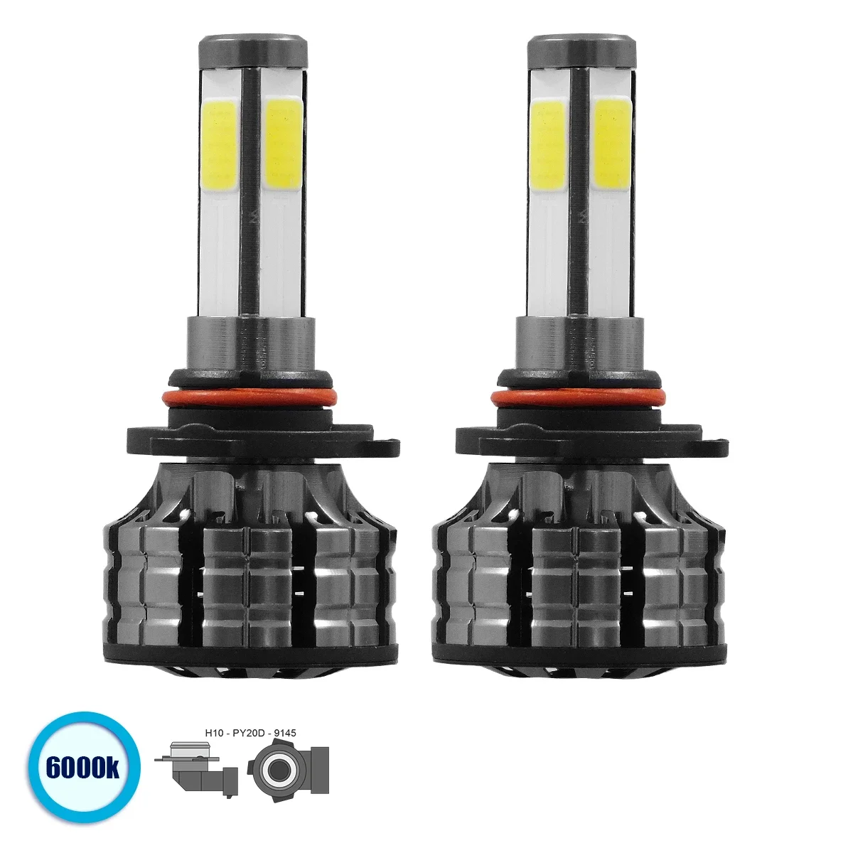 Φωτογραφία προϊόντος: GloboStar® GloboStar H10 K9 Line KIT Βασικού Φωτισμού Αυτοκινήτου-Φορτηγού 3rd Gen CanBus LED CREE CXB COB 100W 14000lm DC 9-32V Αδιάβροχο IP66 Ψυχρό Λευκό 6000K