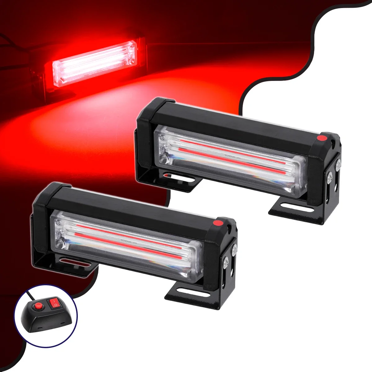 Φωτογραφία προϊόντος: GloboStar® 85024 PRO Series ΣΕΤ 2 x Μπάρες Σήμανσης Οχήματος Πυροσβεστικής για Αυτοκίνητα & Φορτηγά 13 Προγραμμάτων Φωτισμού STROBE LED CREE CXB COB 18W DC 10-30V Αδιάβροχο IP6