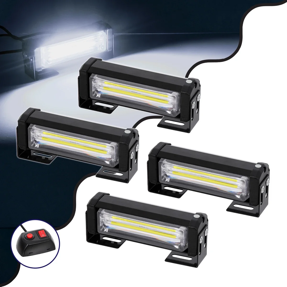 Φωτογραφία προϊόντος: GloboStar® 85034 PRO Series ΣΕΤ 4 x Μπάρες Σήμανσης Οχήματος Ασθενοφόρου με 13 Προγραμμάτων Φωτισμού LED CREE CXB COB 36W DC 10-30V Αδιάβροχο IP65 Ψυχρό Λευκό 6000K