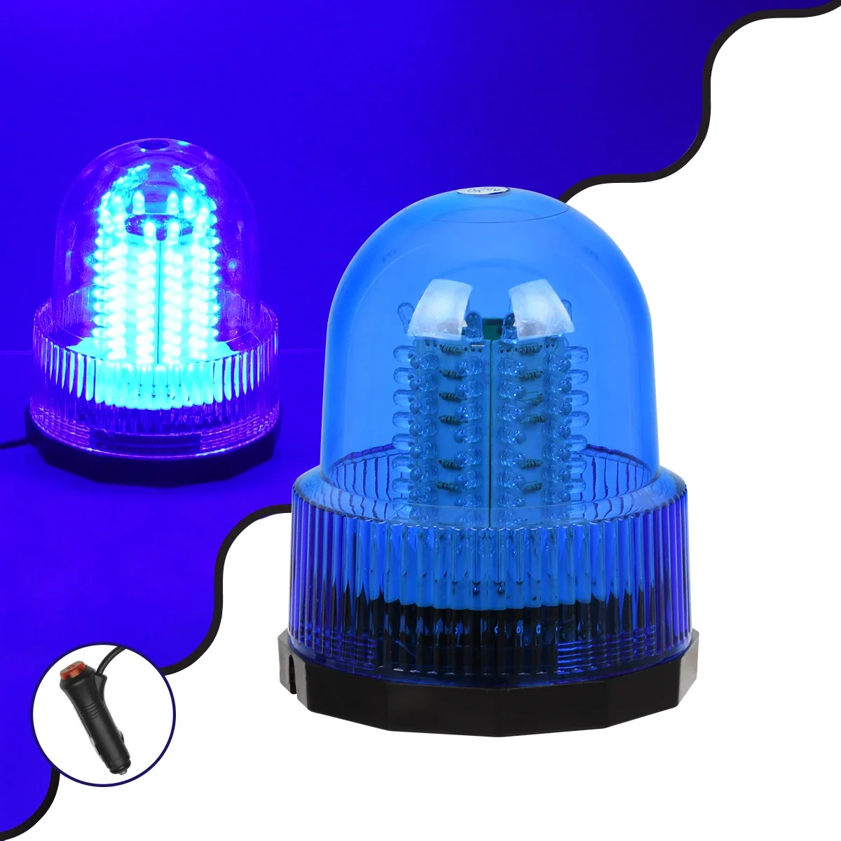 Φωτογραφία προϊόντος: GloboStar® 85158 PRO Series Φάρος Σήμανσης Οχήματος Αστυνομίας 6 Προγραμμάτων Φωτισμού STROBE LED 20W DC 10-30V Αδιάβροχος IP65 Μπλε