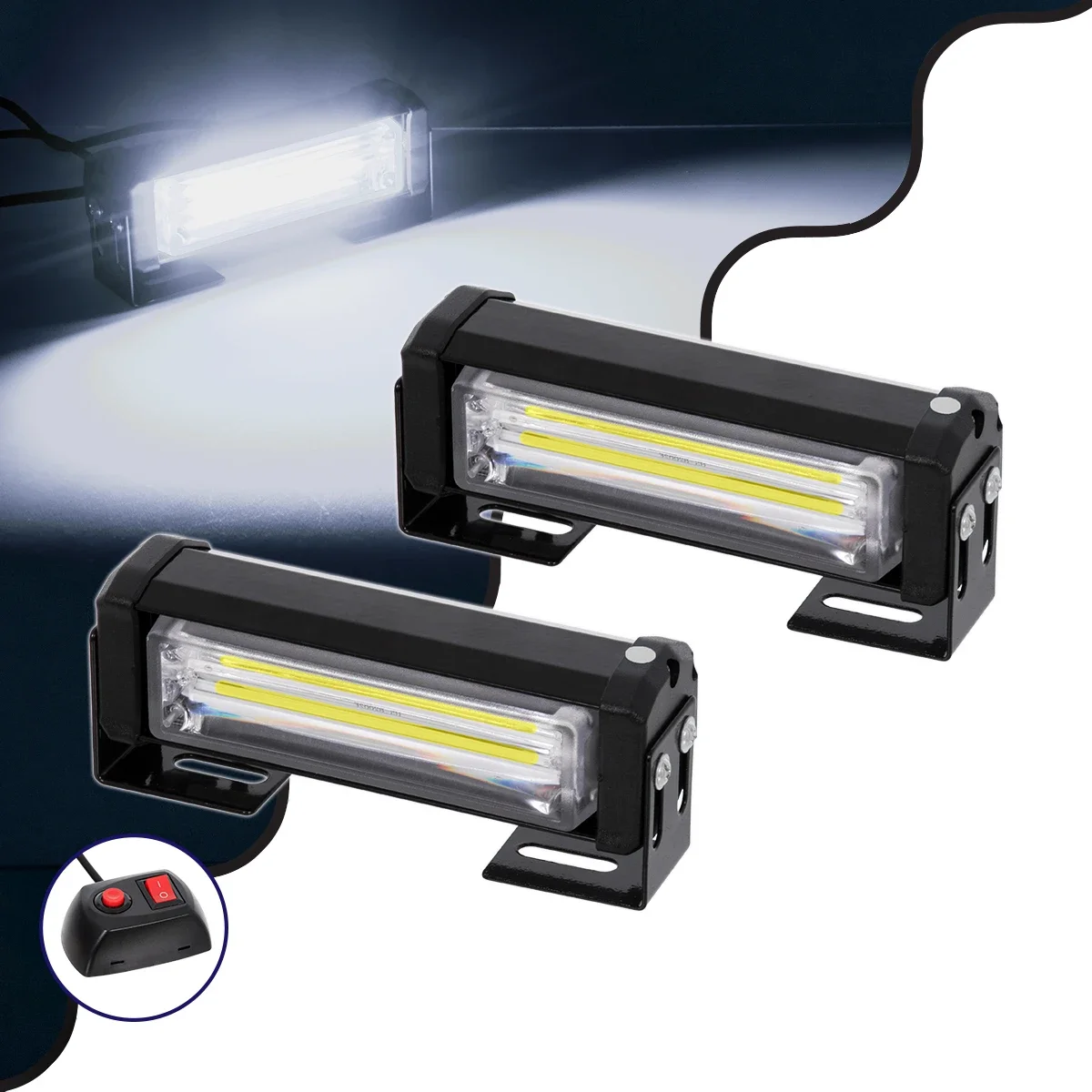 Φωτογραφία προϊόντος: GloboStar® 85028 PRO Series ΣΕΤ 2 x Μπάρες Σήμανσης Οχήματος Ασθενοφόρου με 13 Προγραμμάτων Φωτισμού LED CREE CXB COB 18W DC 10-30V Αδιάβροχο IP65 Ψυχρό Λευκό 6000K
