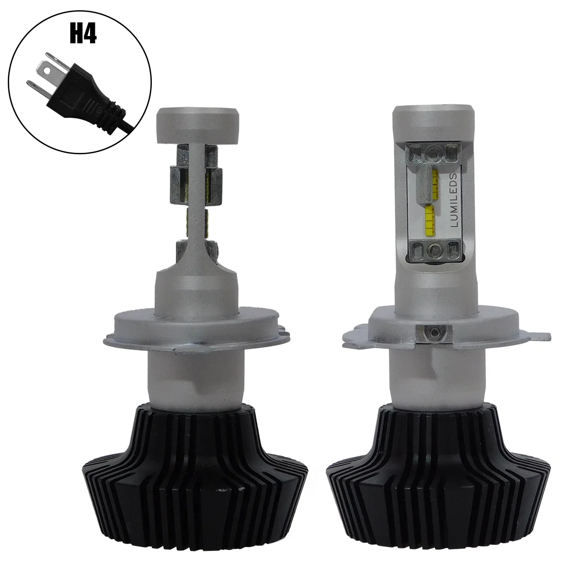 Φωτογραφία προϊόντος: GloboStar® 81663 H4 LED HID KIT Βασικού Φωτισμού 3rd Generation Can Bus Extreme Version Luxeon Zes Chip 100 Watt 16000 Lumens DC 12-24 Volt 6000k