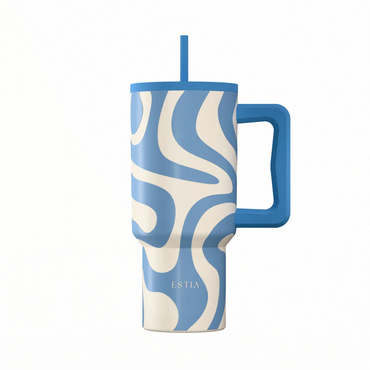 Φωτογραφία προϊόντος: ESTIA ΘΕΡΜΟΣ STRAW TUMBLER XL SAVE THE AEGEAN 900ml OCEAN WAVES