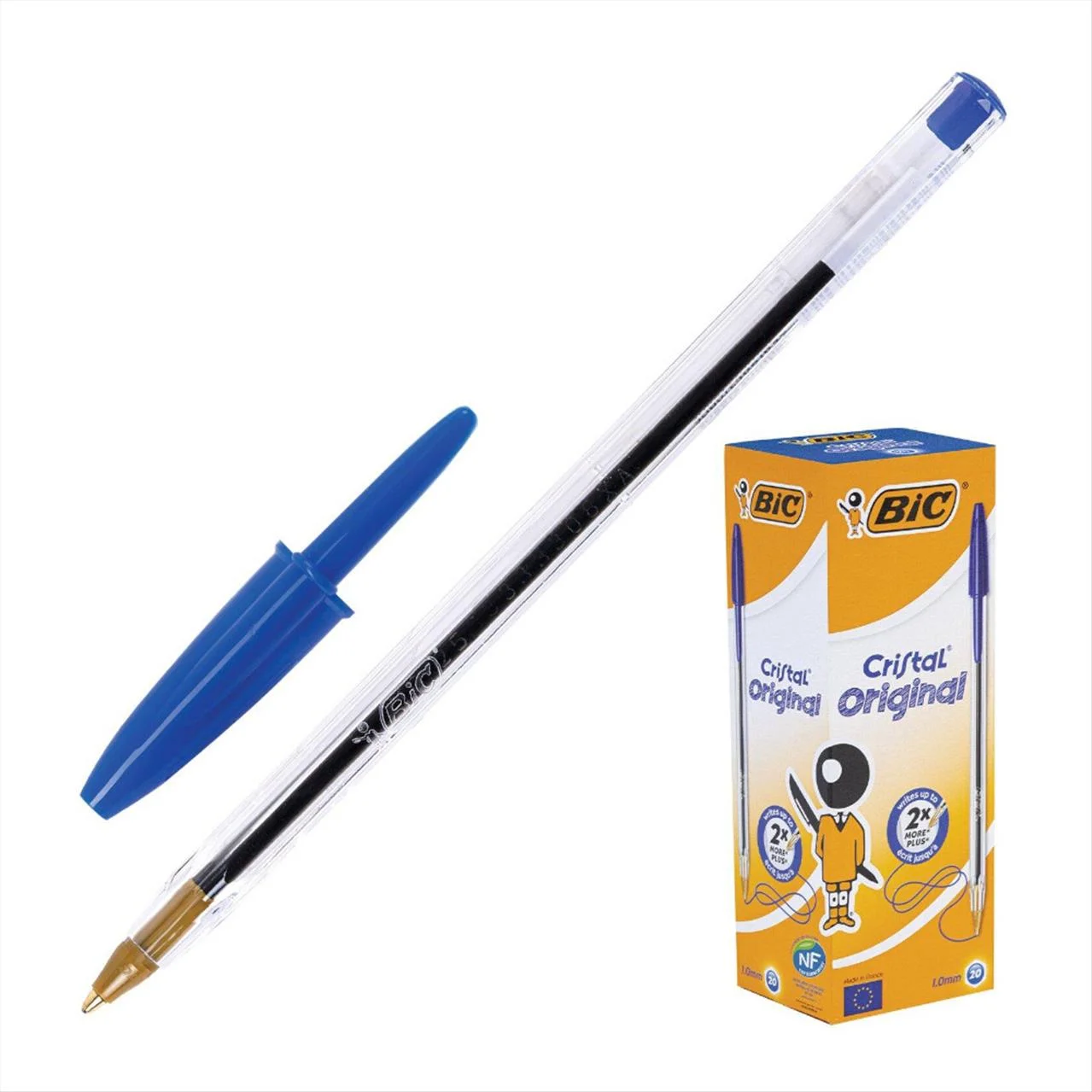 Φωτογραφία προϊόντος: BIC Στυλό Διαρκείας Cristal Glave Μπλέ 1.0mm Μπλέ Μελάνι - 302534